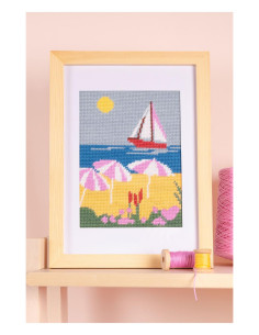 Kit canevas Pénélope motif plage