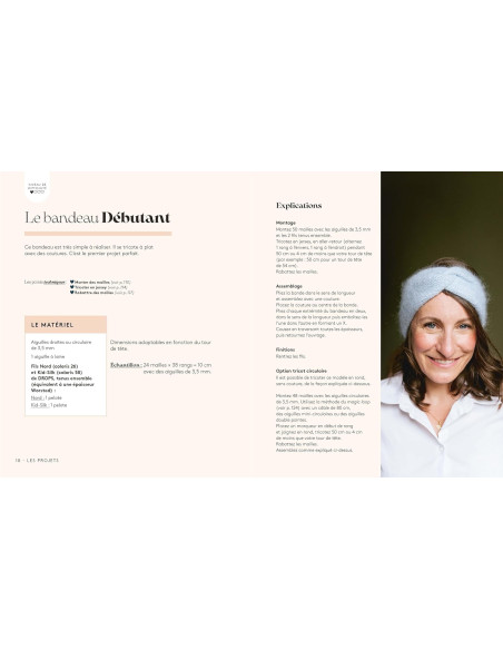 Livre j'apprends à tricoter en 16 projets