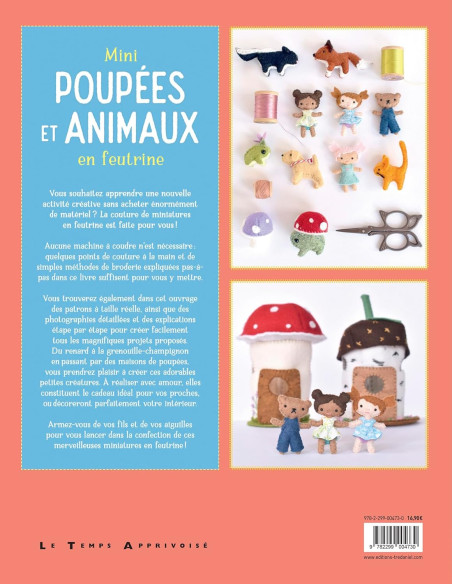 Livre mini poupées et animaux en feutrine