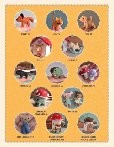 Livre mini poupées et animaux en feutrine