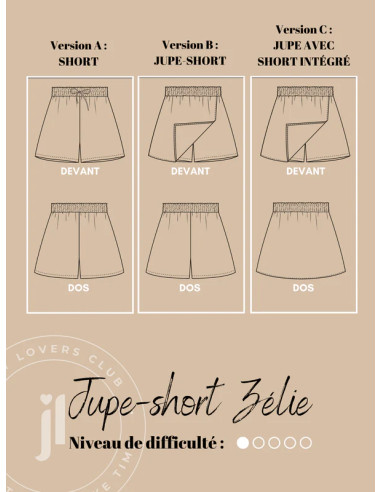 Patron de jupe et short Zélie - Joli Lab