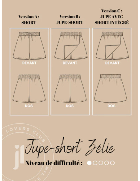 Patron de jupe et short Zélie - Joli Lab