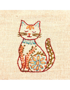 Feuilles de transfert broderie hydrosolubles - Chats folkloriques 2