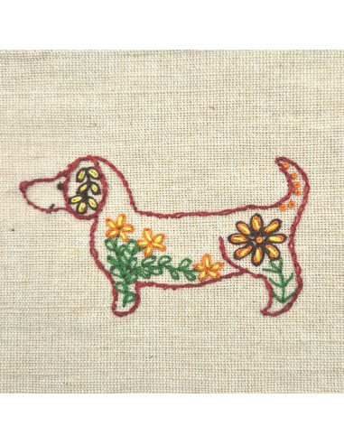 Feuilles de transfert broderie hydrosolubles - Chiens folkloriques