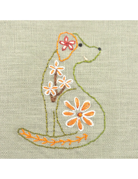 Feuilles de transfert broderie hydrosolubles - Chiens folkloriques