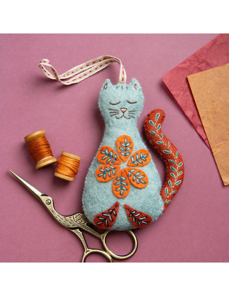 Mini kit feutrine - Chat folklorique