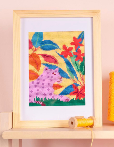 Kit canevas Pénélope motif Léopard