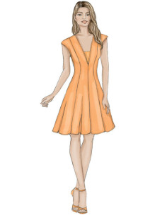 Patron de robe et faux plastron - Vogue 9292 2