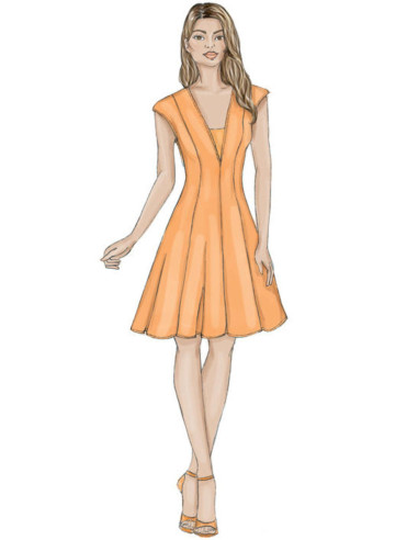 Patron de robe et faux plastron - Vogue 9292