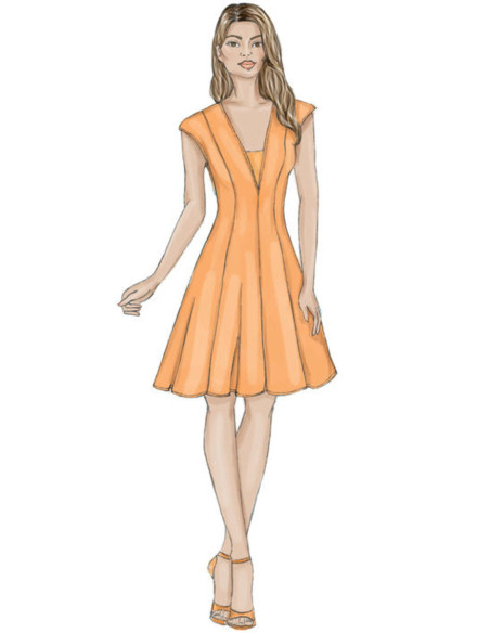 Patron de robe et faux plastron - Vogue 9292