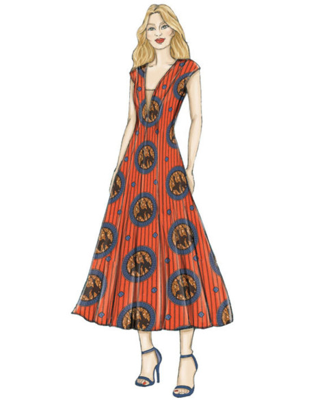 Patron de robe et faux plastron - Vogue 9292