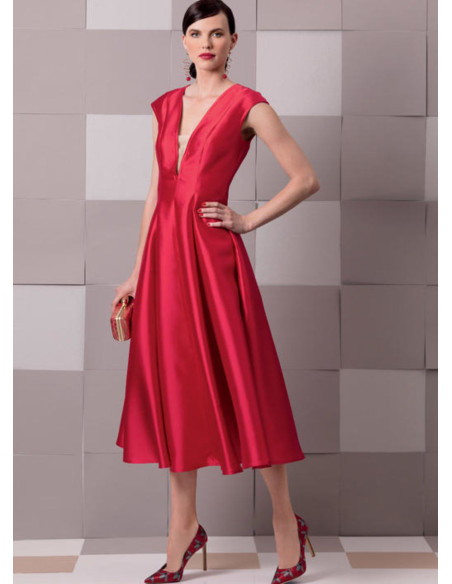 Patron de robe et faux plastron - Vogue 9292