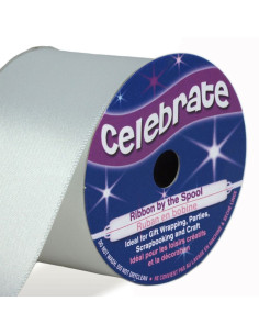 Ruban satin Celebrate blanc - 38 mm x 4 mètres