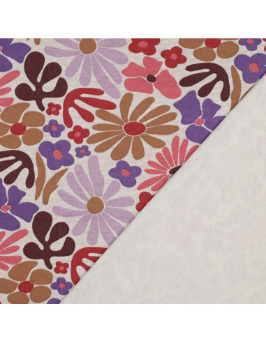 Tissu sweat seventies - Beige