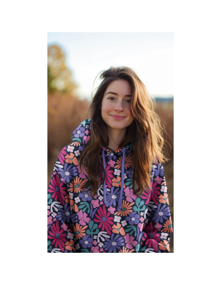 Tissu sweat seventies - Indigo
