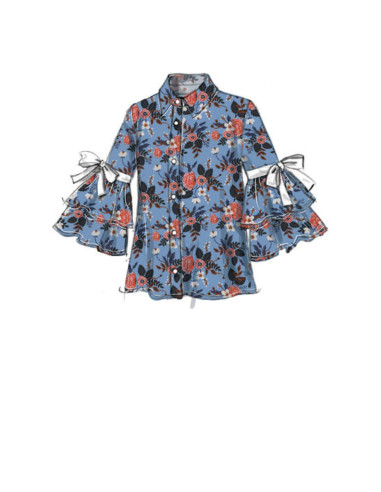 Patron de haut et ceinture - Vogue 9299