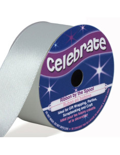 Ruban satin Celebrate blanc - 25 mm x 4 mètres