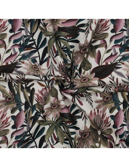 Toile de coton canvas - Fleurs vintage
