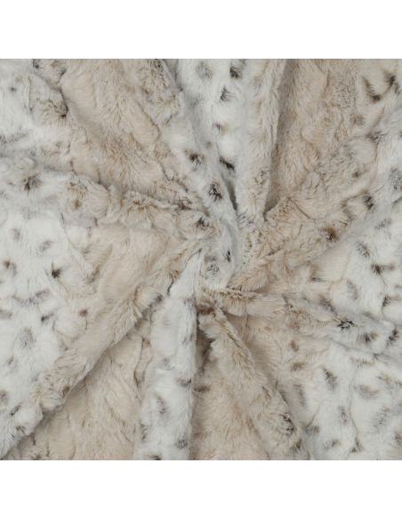Tissu fausse fourrure animal - Panthère des neiges