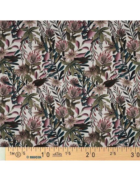 Toile de coton canvas - Fleurs vintage