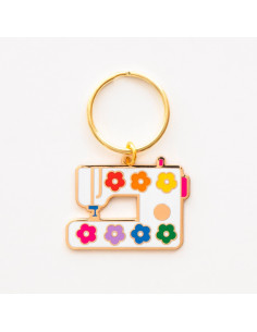 Porte-clé Daisy - Machine à coudre fleurie