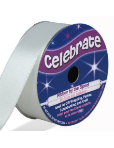Ruban satin Celebrate blanc - 20 mm x 5 mètres