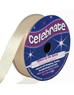 Ruban satin Celebrate crème - 13 mm x 6 mètres