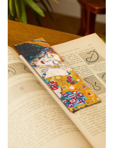 Kit broderie marque-pages au point de croix - Le baiser