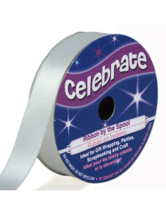 Ruban satin Celebrate blanc - 13 mm x 6 mètres