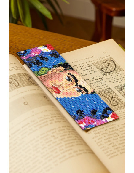 Kit broderie marque-pages au point de croix - Le cadre