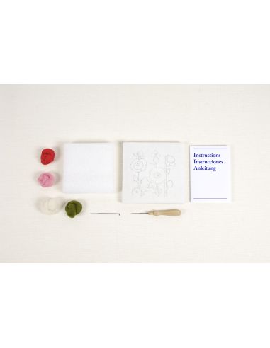 Kit à feutrage - Roses trémières