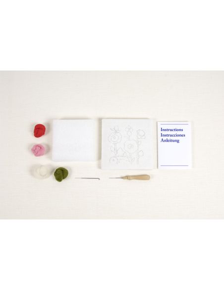 Kit à feutrage - Roses trémières