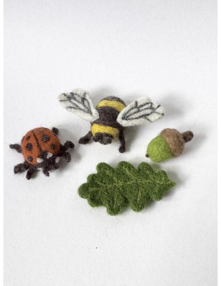 Pack de 5 laines cardées à feutrer DMC - Autumn