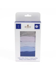 Pack de 5 laines cardées à feutrer DMC - Glacier