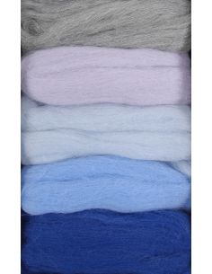Pack de 5 laines cardées à feutrer DMC - Glacier 2