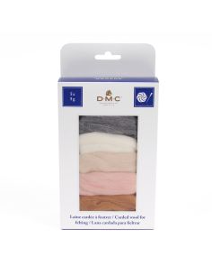 Pack de 5 laines cardées à feutrer DMC - Seashell