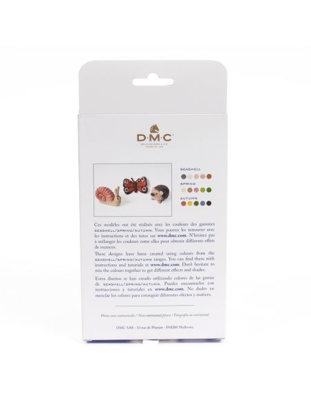 Pack de 5 laines cardées à feutrer DMC - Seashell