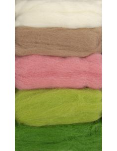 Pack de 5 laines cardées à feutrer DMC - Spring 2