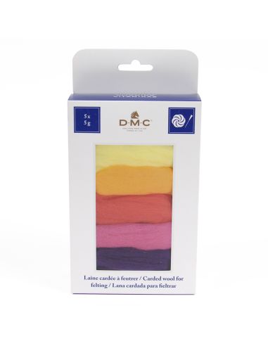 Pack de 5 laines cardées à feutrer DMC - Vitamine