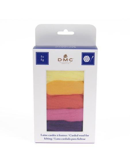 Pack de 5 laines cardées à feutrer DMC - Vitamine