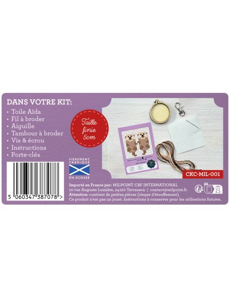 Mini kit broderie point de croix - Faits l'un pour loutre!