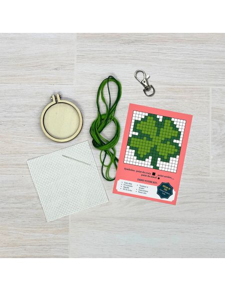 Mini kit broderie point de croix - Bonne chance!
