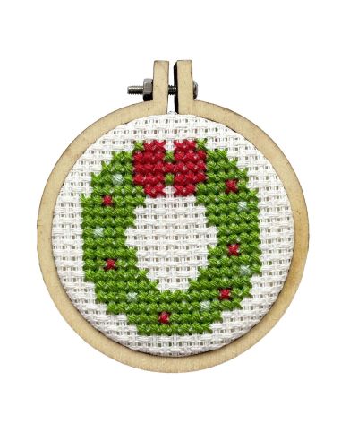 Mini kit broderie point de croix - Joyeux Noël!