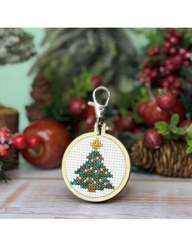 Mini kit broderie point de croix - Mon beau sapin