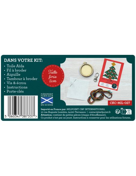 Mini kit broderie point de croix - Mon beau sapin