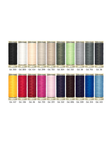 Set de 20 fils à coudre polyester Gütermann