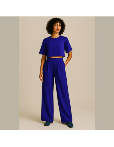 Tissu crêpe Georgette - Cobalt