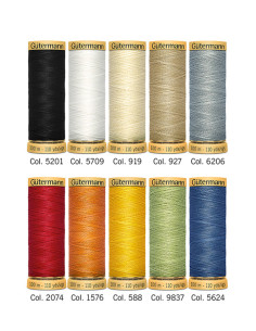 Set de 10 fils à coudre coton Gütermann 2