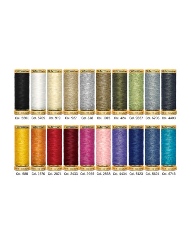 Set de 20 fils à coudre coton Gütermann