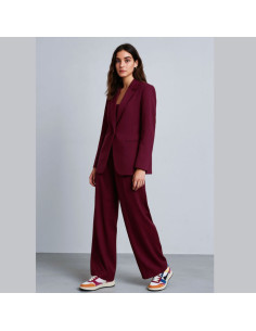 Tissu twill de viscose lourd - Bordeaux 2